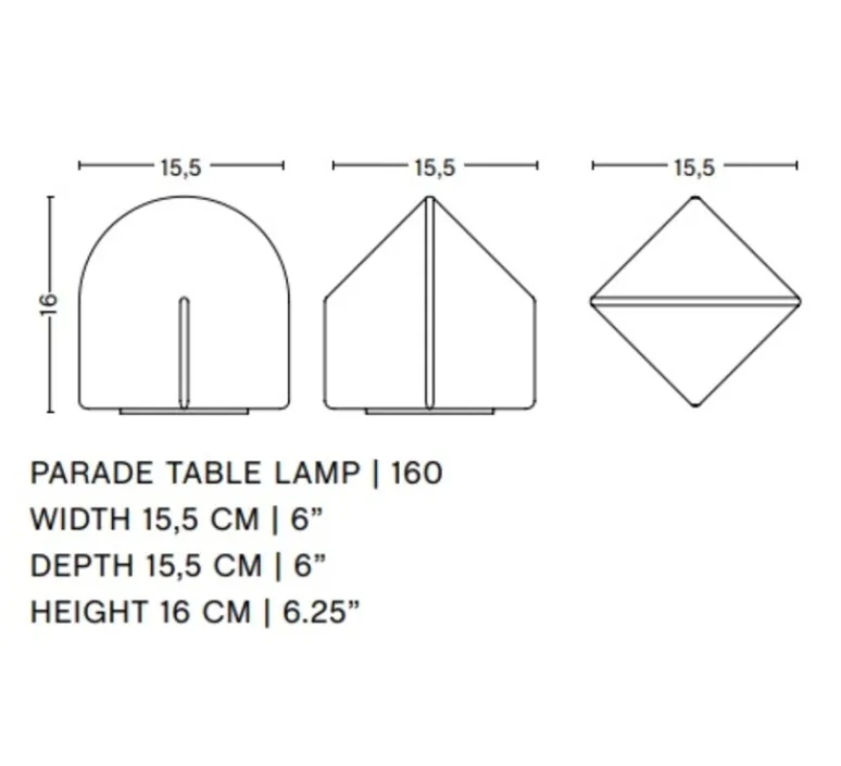 Lampe*HAY Lampe à poser, Parade 160, , LED, dim, 2800K, 150 lm, Ø15,5cm, H16cm - blanc coquillage