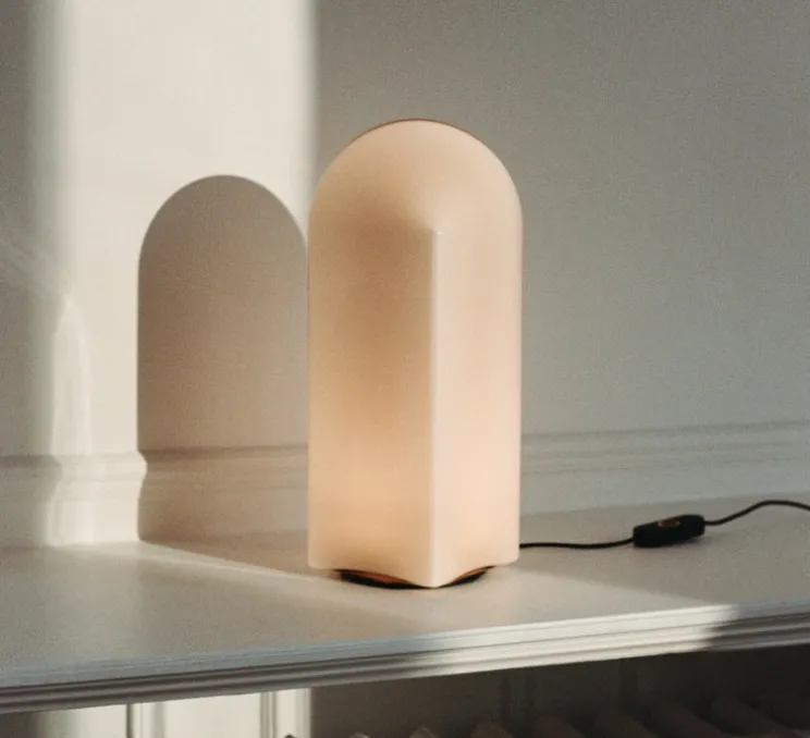 Lampe à poser, Parade 320, rose blush, LED, dim, 2800K, 150 lm, Ø15,5cm, H32cm - HAY