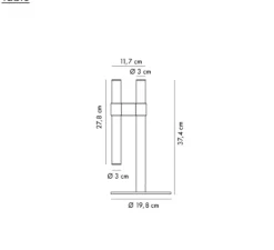 Lampe*Axolight Lampe à poser, Paralela, , LED, dim, 2700K, 315 lm, Ø19,8cm, H37,4cm - blanc