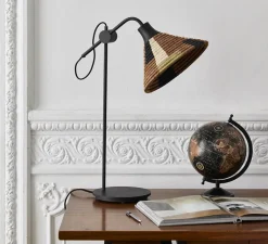 Lampe*Forestier Lampe à poser, Parrot, , Ø26cm, H62cm - marron