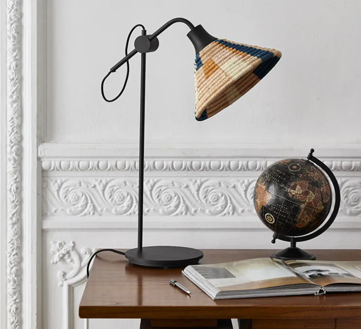 Lampe à poser, Parrot, sable, Ø26cm, H62cm - Forestier