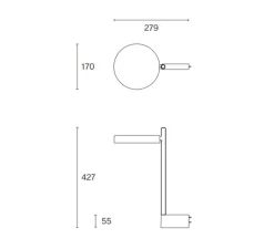 Enfants|Lampe*Wastberg Lampe à poser, Pastille B2, , LED, 2700K, 690lm, Ø20,1cm, H39cm - rouge oxyde