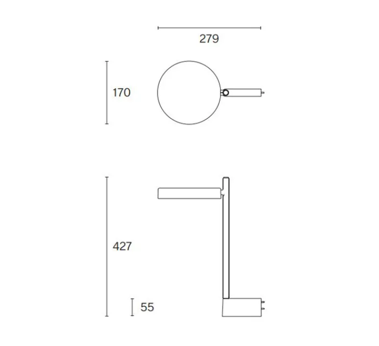 Enfants|Lampe*Wastberg Lampe à poser, Pastille B2, , LED, 2700K, 690lm, Ø20,1cm, H39cm - rouge oxyde
