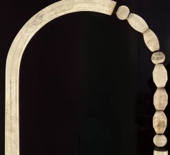 Lampe*Ame Editions Manufacturées Lampe à poser, Pearl L, , albâtre, LED, 2700K, 3792 lm, TRIAC, L44cm, H115cm - AME EDITIONS MANUFACTUREES laiton satiné