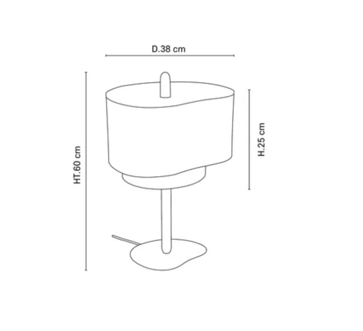 Lampe à poser, Pebble, écru, Ø38cm, H60cm - Market Set