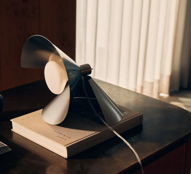 Lampe*Frandsen Lampe à poser, Peel, , L27,5cm, H27,9cm - acier inoxydable brossé