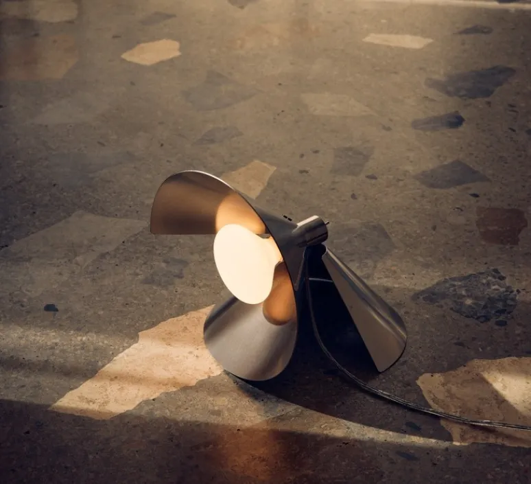 Lampe*Frandsen Lampe à poser, Peel, , L27,5cm, H27,9cm - acier inoxydable brossé
