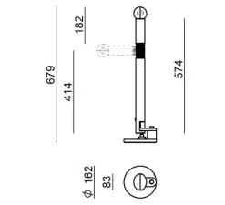 Lampe*Stilnovo Lampe à poser, Periscopio, , L29,9cm, H67,9cm - blanc