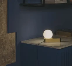 Lampe à poser, Perlina Table, laiton, LED, dim, 3000K, 391 lm, Ø12cm, H22,8cm - LEDS C4