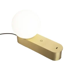 Lampe à poser, Perlina Table, laiton, LED, dim, 3000K, 391 lm, Ø12cm, H22,8cm - LEDS C4