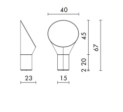Lampe à poser, Petit Cargo, noir, blanc, H67cm - Designheure