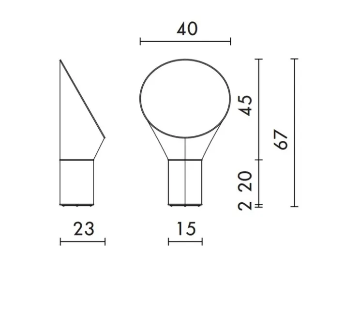 Lampe à poser, Petit Cargo, noir, blanc, H67cm - Designheure
