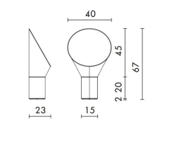 Lampe*DesignHeure Lampe à poser, Petit Cargo, , H67cm - blanc, noir