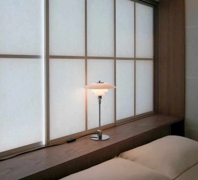 Lampe*Louis Poulsen Lampe à poser, PH 3/2, , Ø29cm, H47,2cm - chrome