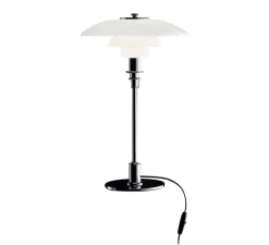 Lampe*Louis Poulsen Lampe à poser, PH 3/2, , Ø29cm, H47,2cm - chrome