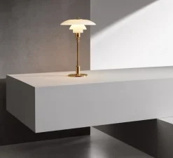 Lampe à poser, PH 3/2, laiton, Ø29cm, H47cm - Louis Poulsen