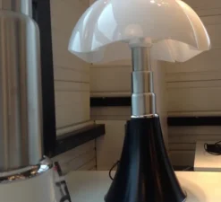 Lampe à poser, PIPISTRELLO, noir, brillant, Ø55cm, H86cm - Martinelli-luce