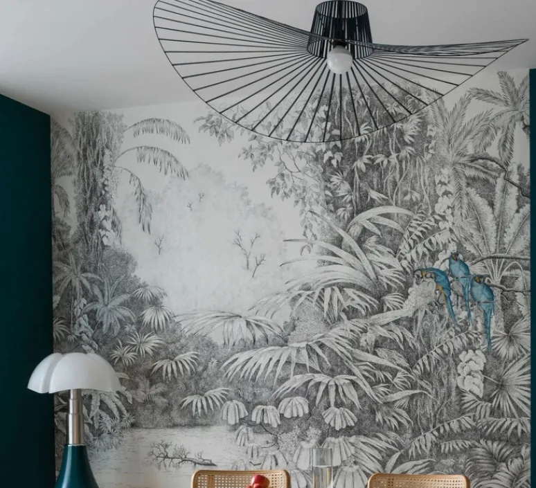 Lampe*Martinelli Luce Lampe à poser, Pipistrello Medium, , LED, 2700K, 850 lm, variation, H62cm, Ø40cm - vert foncé