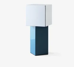 Lampe à poser, Pivot ATD7, bleu, argent, IP44, Ø10cm, H26cm - Andtradition