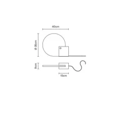 Lampe à poser, Plana F71 circulaire, transparent, LED, dim, 2700K, Ø35cm, H35cm - Fabbian