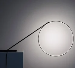 Lampe*KDLN Lampe à poser, Poise, , LED, dim, 2700k, 1050 lm, Ø48,5cm, H109cm - noir et blanc