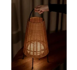 Lampe*Ferm Living Lampe à poser, Porti Braided, , LED, dim, 2700K, 50 lm, Ø25cm, H50cm - naturel