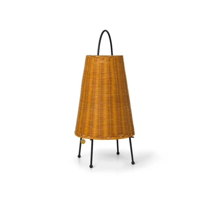 Lampe*Ferm Living Lampe à poser, Porti Braided, , LED, dim, 2700K, 50 lm, Ø25cm, H50cm - naturel