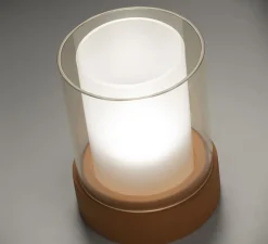 Lampe*Alma light Lampe à poser, PotLight, , Ø21cm, H26cm - verre transparent, base céramique