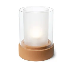 Lampe*Alma light Lampe à poser, PotLight, , Ø21cm, H26cm - verre transparent, base céramique