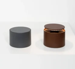 Lampe*Zafferano Lampe à poser, Push-Up, , IP54, LED, dim, 2200-3000K, 207 - 235 - 248 lm, Ø12cm, H10cm - gris foncé