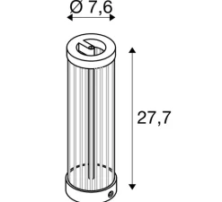 Lampe*SLV Lampe à poser, Quimera, , LED, dim, 2700-3000K, 120 lm, Ø8cm, H27,7cm - bronze foncé mat