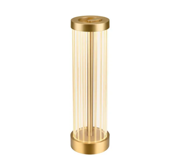 Lampe à poser, Quimera, laiton brossé, LED, dim, 2700-3000K, 120 lm, Ø8cm, H27,7cm - SLV