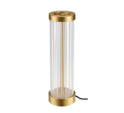 Lampe à poser, Quimera, laiton brossé, LED, dim, 2700-3000K, 120 lm, Ø8cm, H27,7cm - SLV