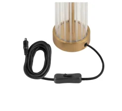 Lampe à poser, Quimera, laiton brossé, LED, dim, 2700-3000K, 120 lm, Ø8cm, H27,7cm - SLV