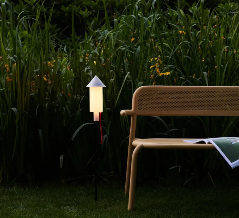 Lampe*Fatboy Lampe à poser, Racket La Surprise, , IP55, LED, 2700K, lm, Ø13cm, H85cm - blanc