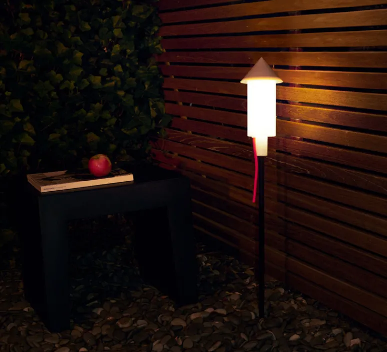 Lampe*Fatboy Lampe à poser, Racket La Surprise, , IP55, LED, 2700K, lm, Ø13cm, H85cm - blanc