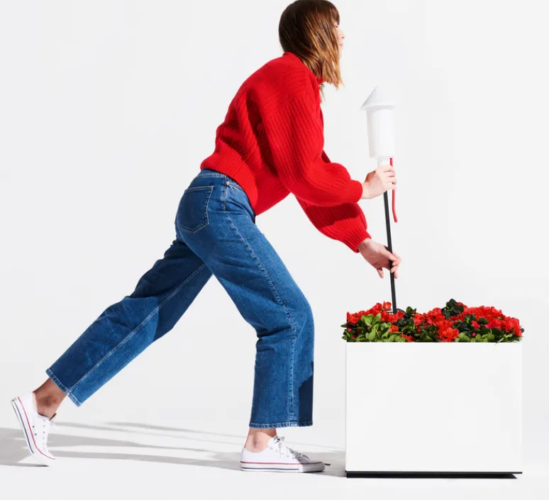 Lampe*Fatboy Lampe à poser, Racket La Surprise, , IP55, LED, 2700K, lm, Ø13cm, H85cm - blanc