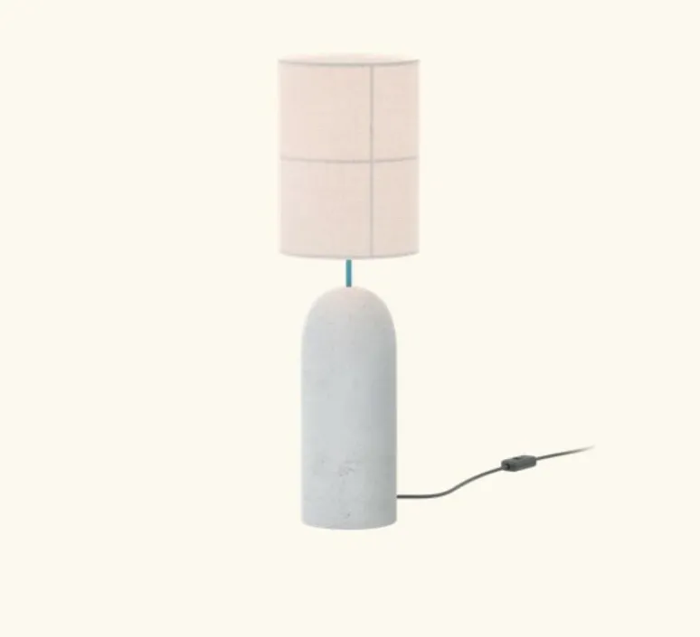 Lampe*Robin Lampe à poser, Rania , gris clair , Ø18cm, H60cm - Beige, gris clair