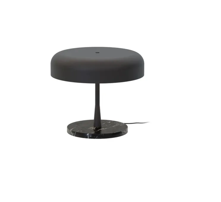 Lampe à poser, Rea, Marbre noir, Ø38cm, H33cm - Robin