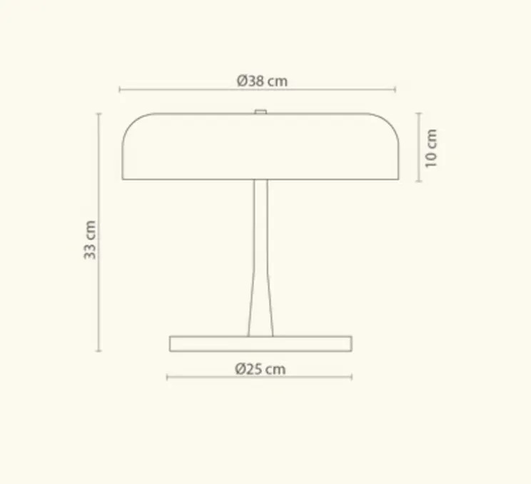 Lampe à poser, Rea, Marbre noir, Ø38cm, H33cm - Robin