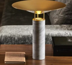 Lampe*Carpyen Lampe à poser, Rebound, , Ø40cm, H39,4cm - Marbre blanc