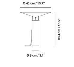 Lampe*Carpyen Lampe à poser, Rebound, , Ø40cm, H39,4cm - Marbre blanc