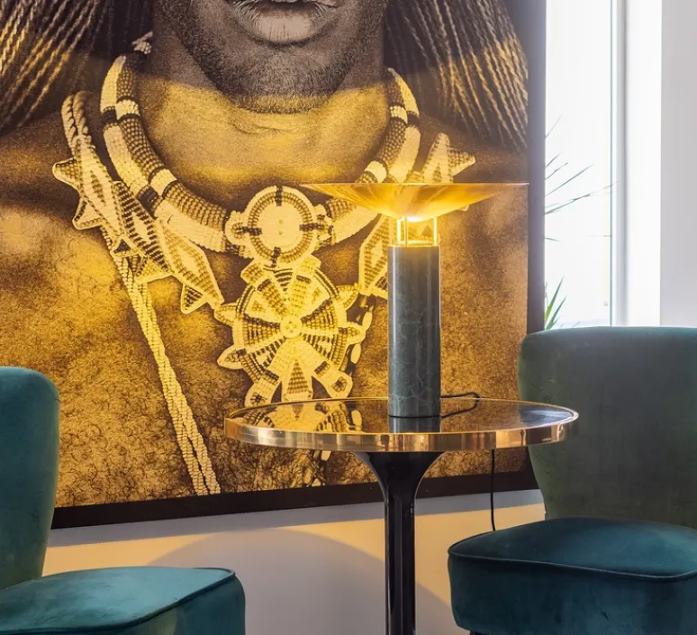 Lampe*Carpyen Lampe à poser, Rebound, , Ø40cm, H39,4cm - Marbre vert