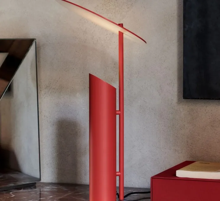Lampe à poser, Reflect, rouge, L37cm, H50cm - Verpan