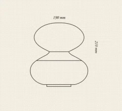 Lampe à poser, Reflection Oval, blanc, Ø19cm, H21cm - Tala