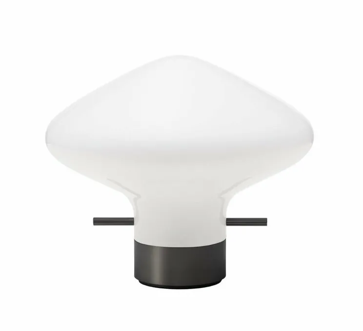 Lampe à poser, Repose, blanc & noir, Ø17,5cm, H14,5cm - lyfa