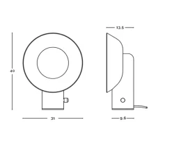 Lampe à poser, Reverb, bleu, H40cm, L31cm - LED, 3000K, 1940lm - Zava