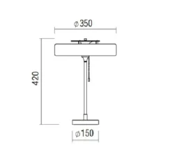 Lampe à poser Revolve Noir, Ø35cm, H42cm - Bert Frank
