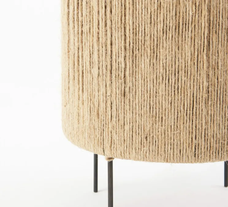 Lampe à poser, Ro, jute, Ø23cm, H40cm - Made by Hand