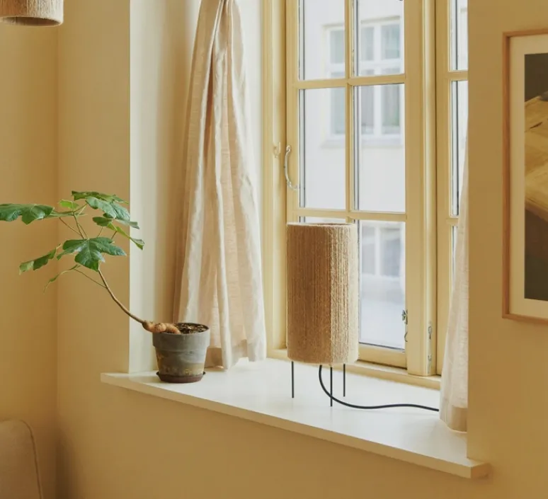 Lampe*Made by Hand Lampe à poser, Ro, , Ø15cm, H40cm - jute